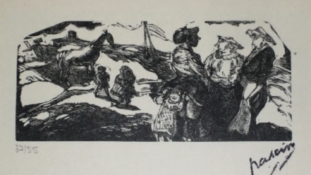 Xilogravura Pascin - La zone
