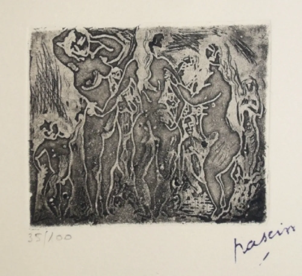 Gravura Pascin - Les trois graces