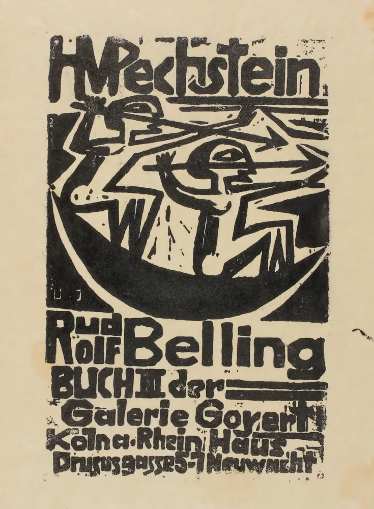 Xilogravura Pechstein - H. M. Pechstein, Rudolf Belling, Buch III der Galerie Goyert 