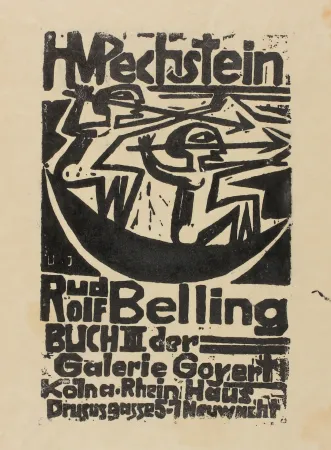 Xilogravura Pechstein - H. M. Pechstein, Rudolf Belling, Buch III der Galerie Goyert 