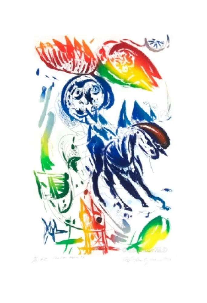 Água-Forte E Água-Tinta Pedersen - Cavalier Noir