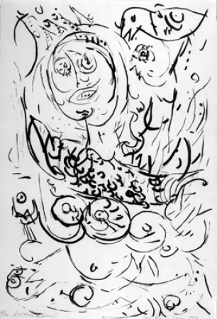 Água-Forte Pedersen - Chariot du soleil