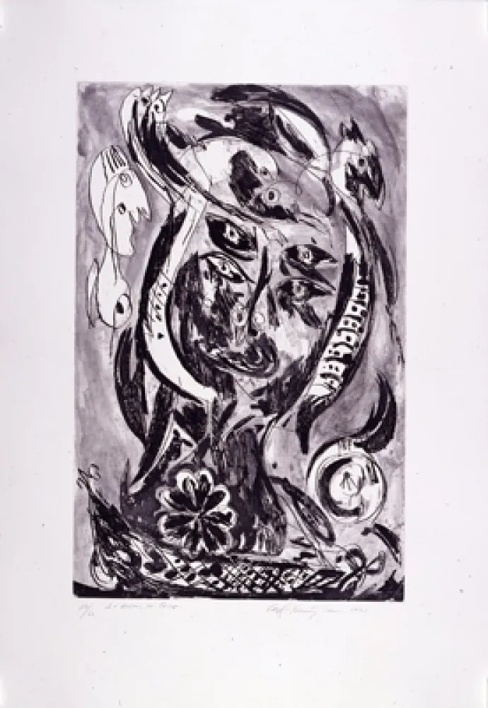 Gravura Pedersen - Le bateau de Caron