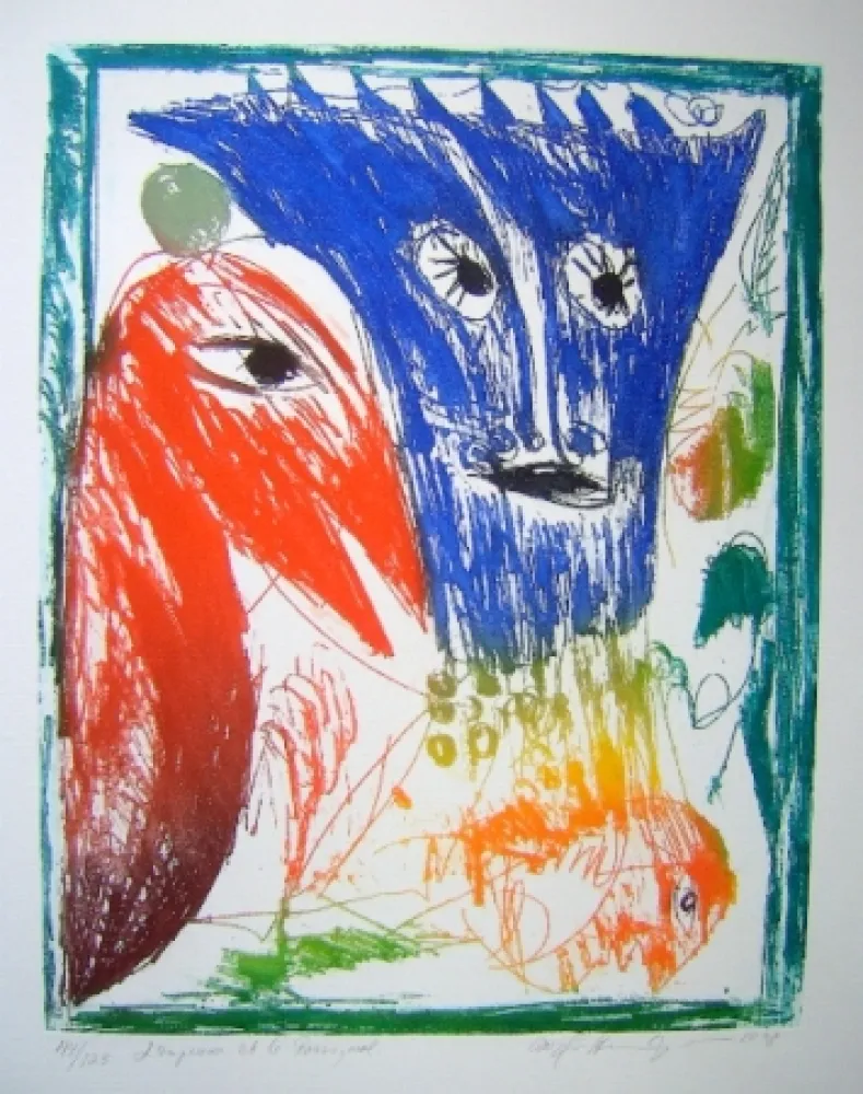 Água-Tinta Pedersen - L'Empereur et  le Rossignol