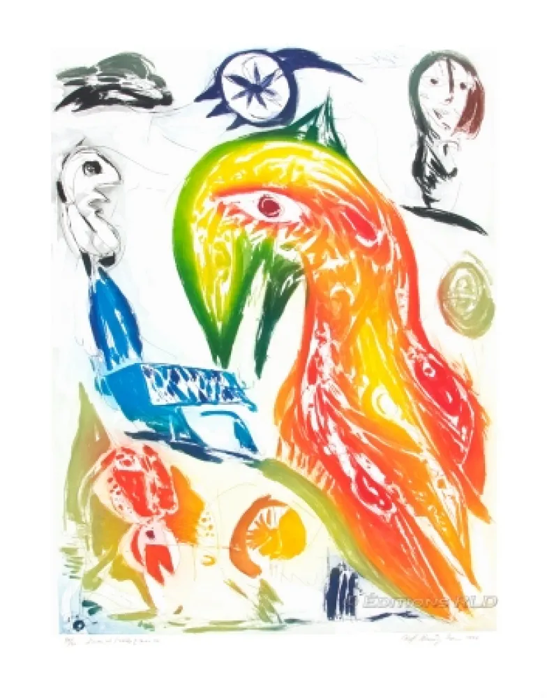 Água-Forte E Água-Tinta Pedersen - L'Oiseau et l'étoile filante