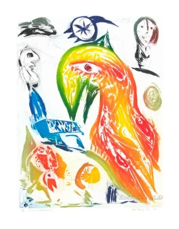 Água-Forte E Água-Tinta Pedersen - L'Oiseau et l'étoile filante