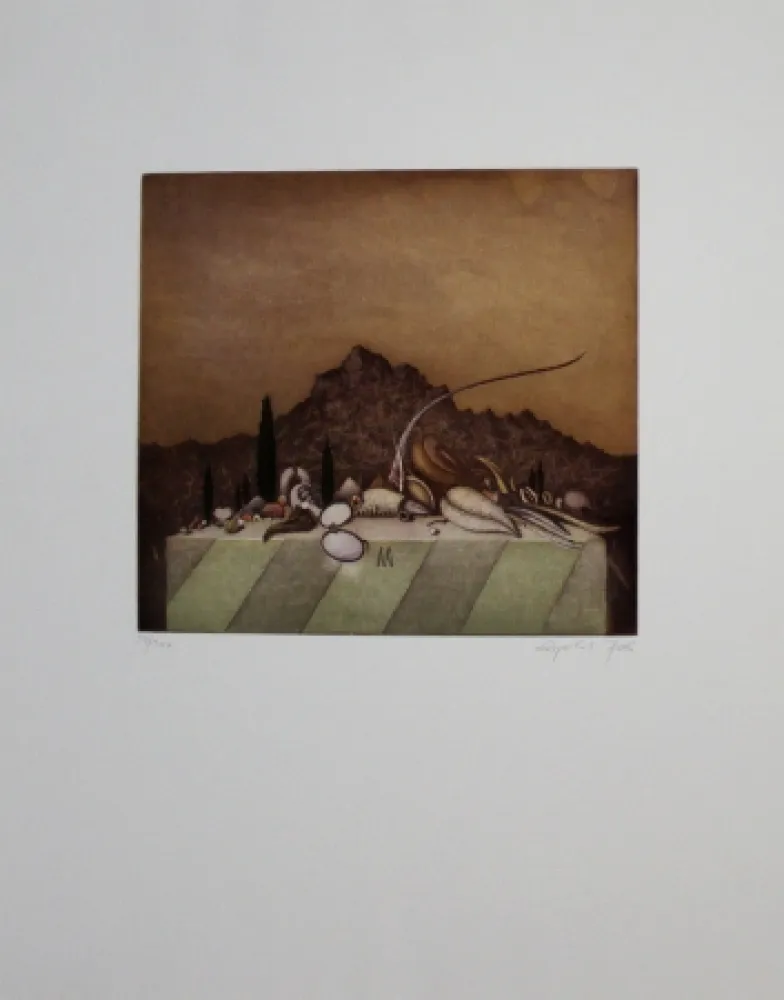 Água-Forte E Água-Tinta Peer - Still Life Landscape