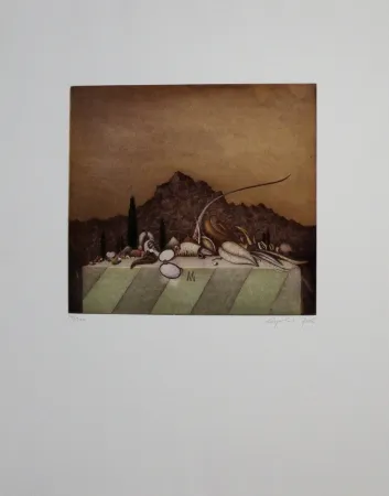 Água-Forte E Água-Tinta Peer - Still Life Landscape