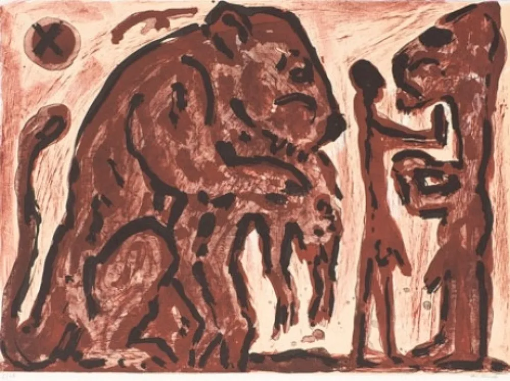 Litografia Penck - Erinnerung unbekannt
