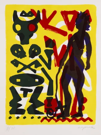 Litografia Penck - Ohne Titel