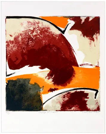 Litografia Péneau - Paysage au Hasard