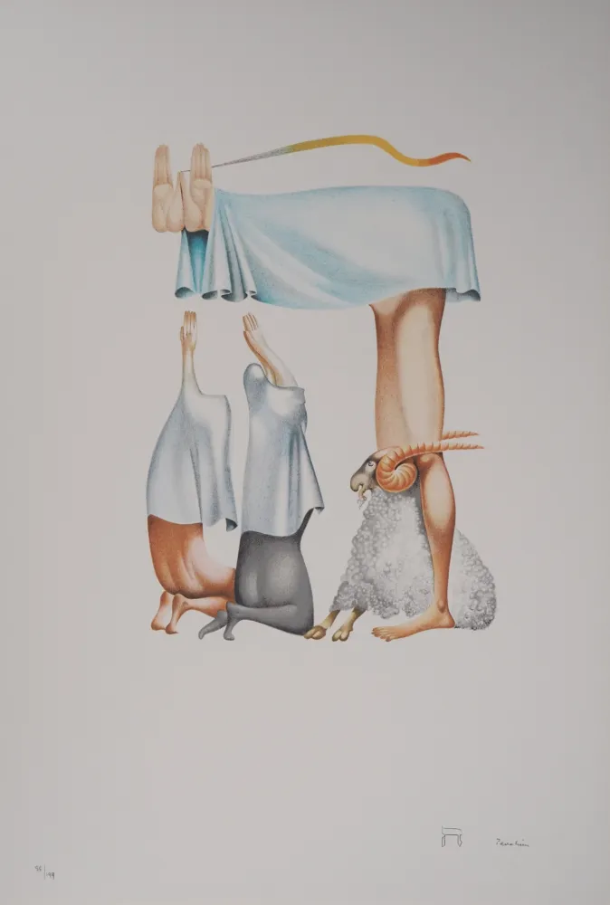 Litografia Pérahim - L'Alphabet Hébreu : Bouc émissaire