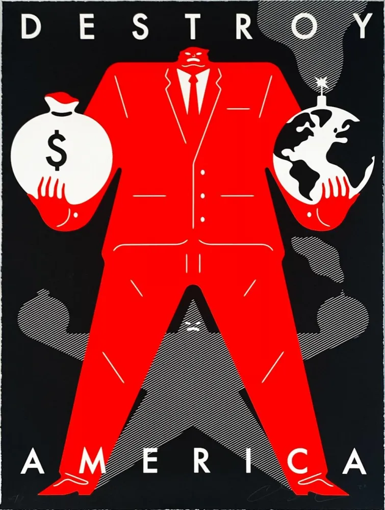 Serigrafia Peterson - Destroy America (Black)