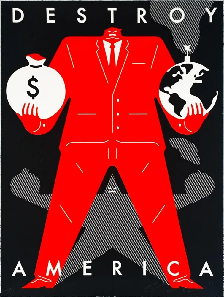 Serigrafia Peterson - Destroy America (Black)