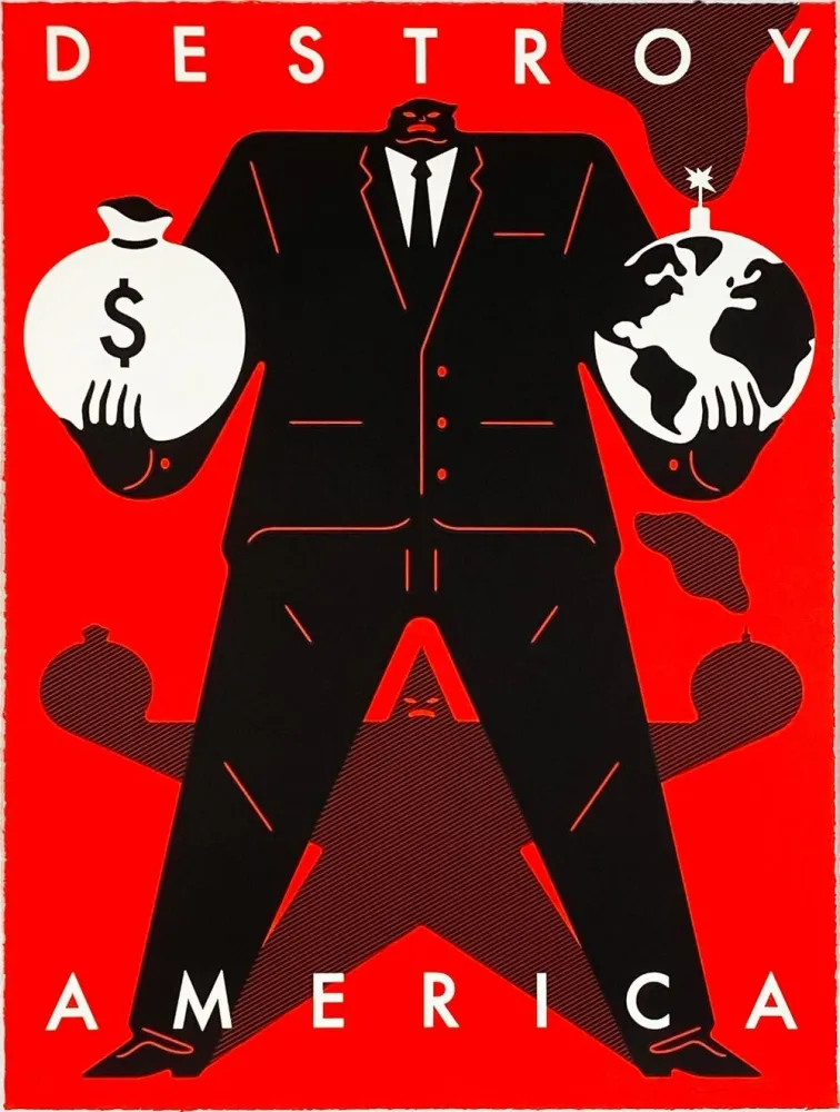 Serigrafia Peterson - Destroy America (Red)