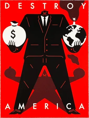Serigrafia Peterson - Destroy America (Red)