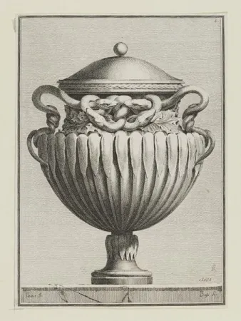 Gravura Petitot - Suite des vases tirée du cabinet de Monsieur...