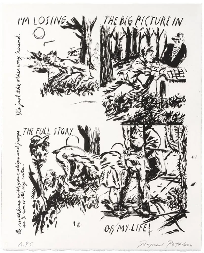 Litografia Pettibon - I’m Losing The Big Picture In The Full Story Of My Life