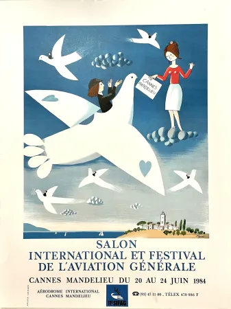 Cartaz Peynet - Salon et Festival de l'Aviation 
