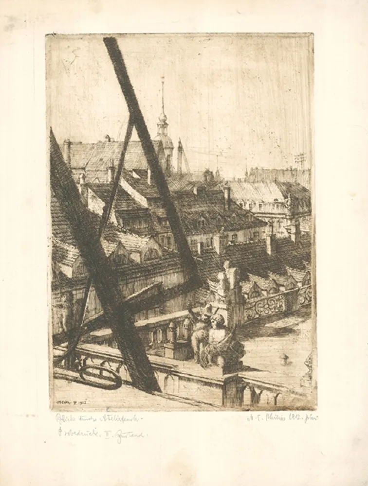 Água-Forte Philipp - Blick durchs Atelierfenster