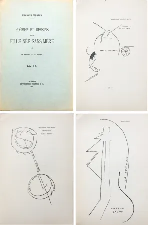 Livro Ilustrado Picabia - Poèmes et dessins de la fille née sans mère. 18 dessins - 51 poèmes (1918).‎ 