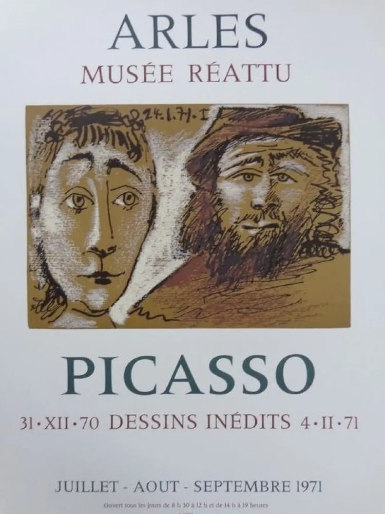 Cartaz Picasso - 31-XII-70 DESSINS INEDITS 4-11-71