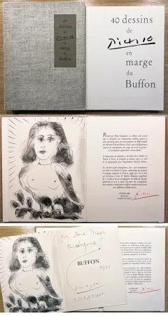 Livro Ilustrado Picasso - 40 DESSINS DE PICASSO EN MARGE DU BUFFON. Exemplaire signé par Picasso