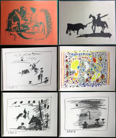 Livro Ilustrado Picasso - A LOS TOROS avec Picasso. 4 lithographies originales (1961)