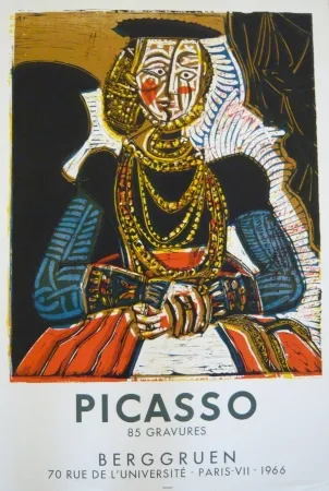 Cartaz Picasso - Affiche exposition galerie Berggruen Mourlot