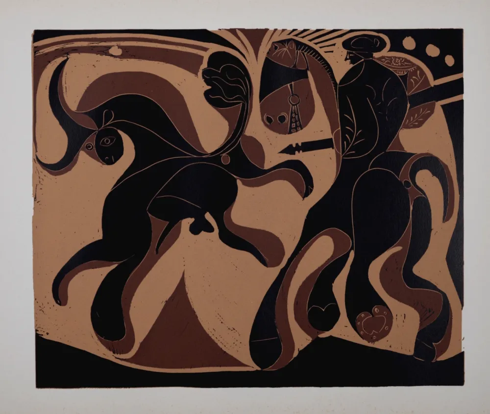 Linogravura Picasso (After) - Après la pique, 1962