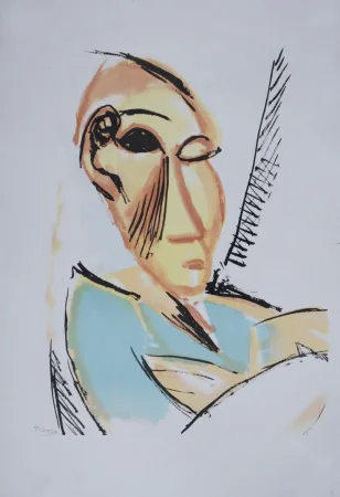 Litografia Picasso (After) - Étude pour Les Demoiselles d'Avignon, 1946