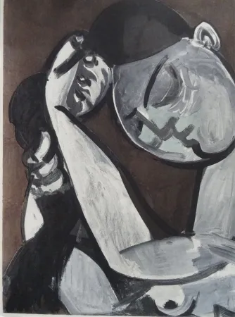 Litografia Picasso (After) - Femme se coiffant