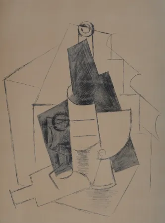 Estêncil Picasso (After) - Nature morte avec bouteille, 1962