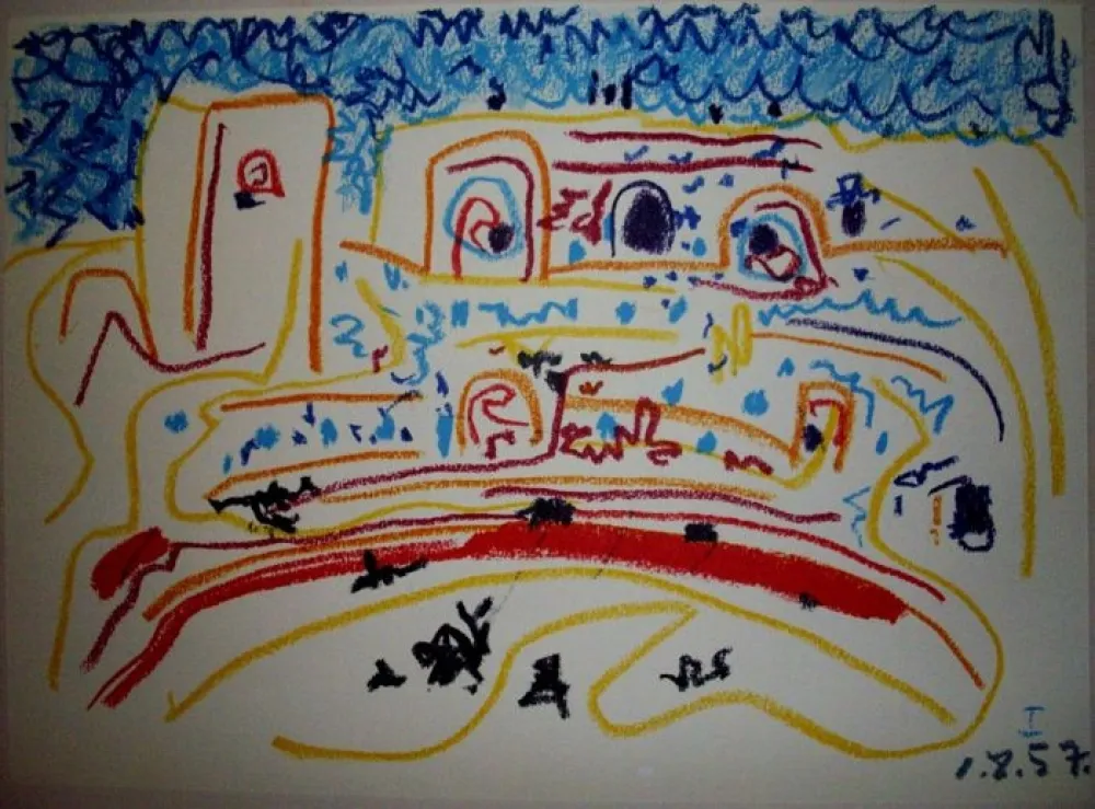 Litografia Picasso (After) - TOROS Y TOREROS