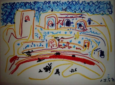 Litografia Picasso (After) - TOROS Y TOREROS