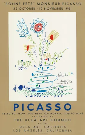 Litografia Picasso - Bonne fête Monsieur Picasso