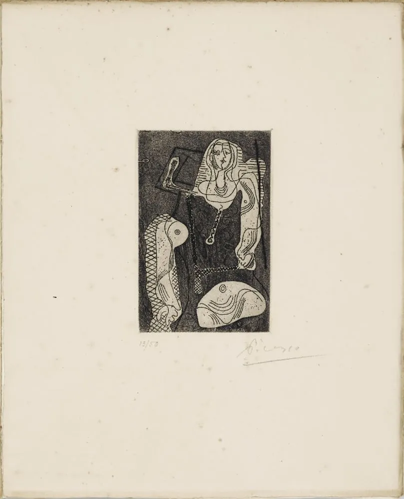 Água-Forte Picasso - C.Zervos. PICASSO ŒUVRES 1920-1926. 1/50 avec l'eau-forte originale signée (1926).