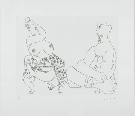 Água-Forte Picasso - Danse du Ventre devant Homme impassible