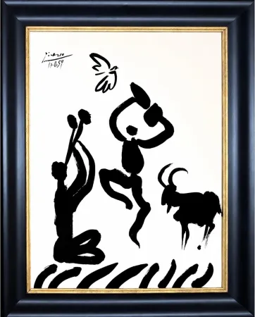 Litografia Picasso - Danseur et musicien