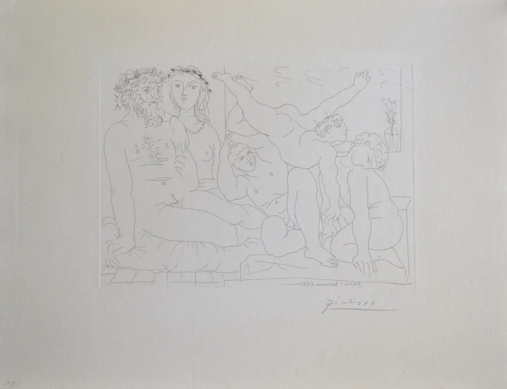 Gravura Picasso - Famille de Saltimbanques (B163 Vollard)