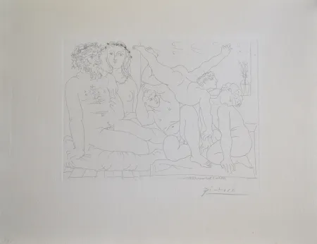 Gravura Picasso - Famille de Saltimbanques (B163 Vollard)