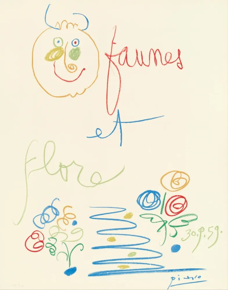 Litografia Picasso - Faunes et Flore 1960