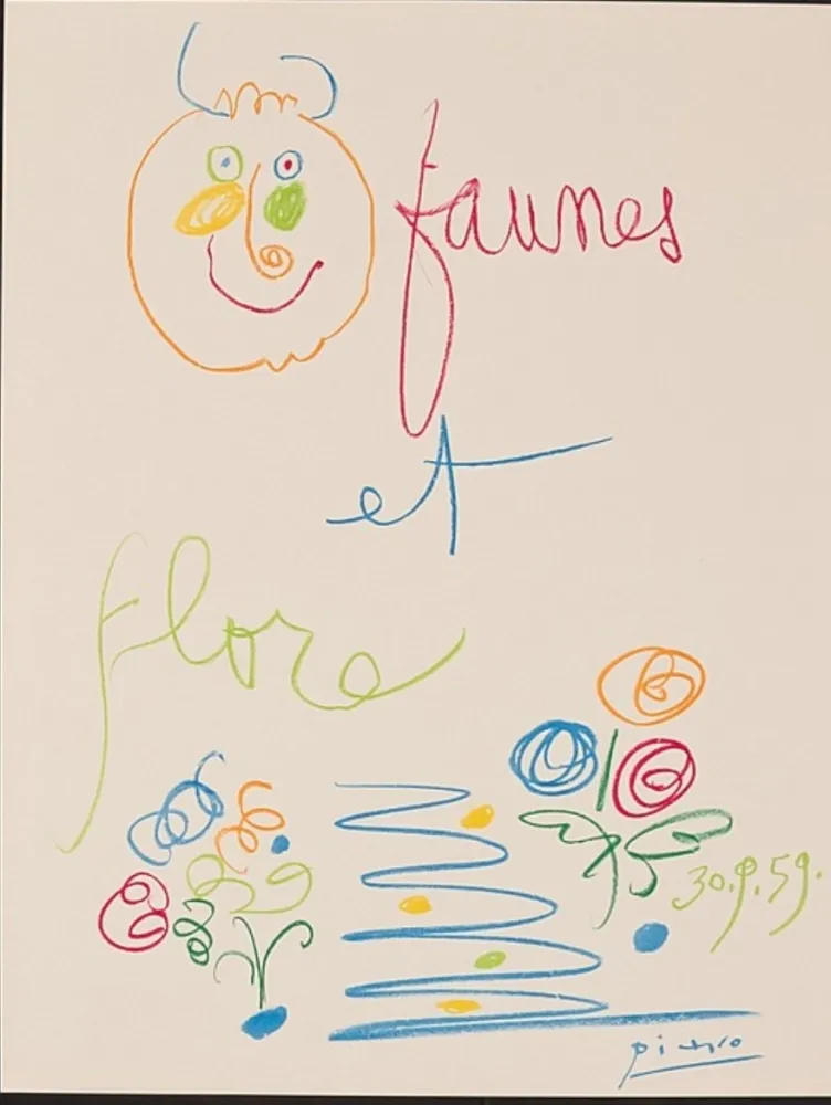 Estêncil Picasso - Faunes et Flore  d'Antibes Frontpiece 1960