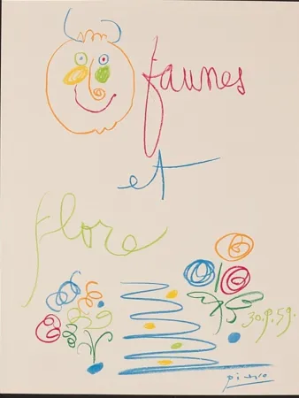 Estêncil Picasso - Faunes et Flore  d'Antibes Frontpiece 1960