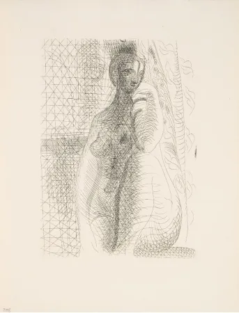 Gravura Picasso - Femme nue, la jambe pliée (Suite Vollard 8)