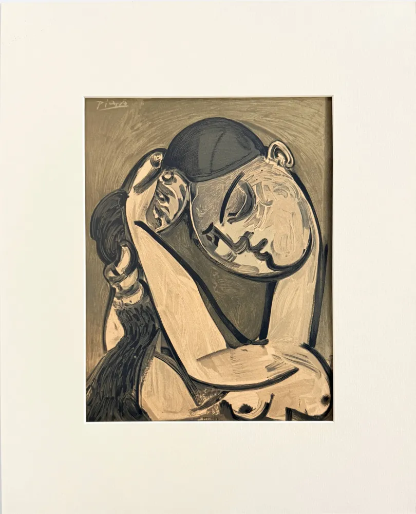 Litografia Picasso - Femme se coiffant