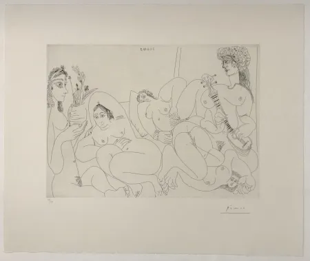 Água-Tinta Picasso - Femmes faisant la sieste au soleil