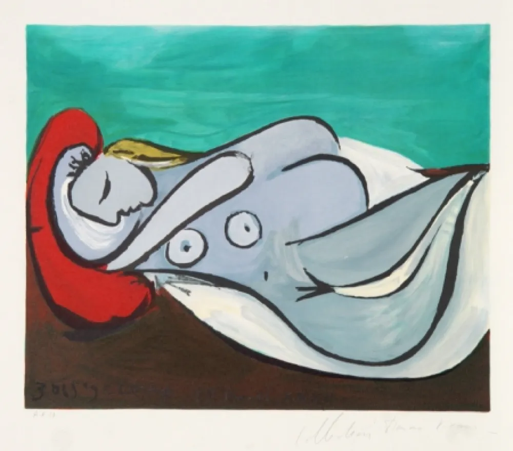 Litografia Picasso - Formeuse a L'Oreiller