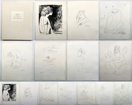 Água-Forte Picasso - Geneviève Laporte. LES CAVALIERS D'OMBRE. Double suite des gravures de Picasso (1954)