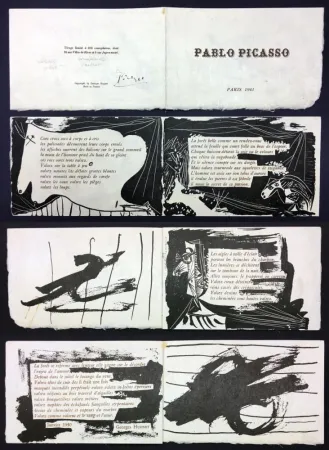 Livro Ilustrado Picasso - Georges Hugnet : PABLO PICASSO (Paris, 1941). 